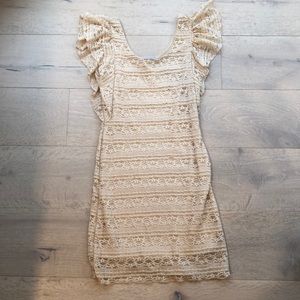 Lace cream dress